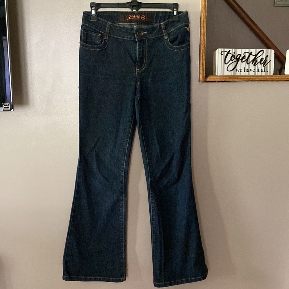 GRANE jeans Juniors size 5 Short dark wash flare
